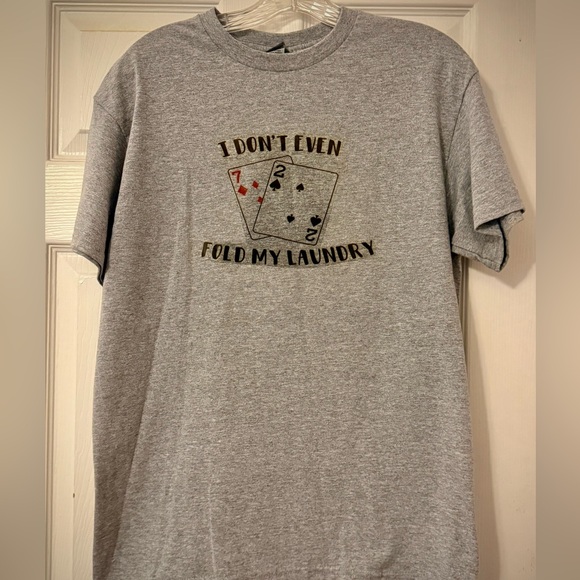Other - Men's Custom-Made Gray Poker Graphic Tee